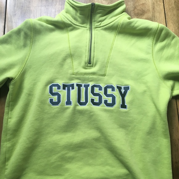 Stussy Half-Zip Contrast Sweatshirt - Picture 1 of 3